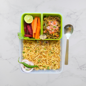 Tiffin Box Ideas : Masala Pulao with Moth Beans