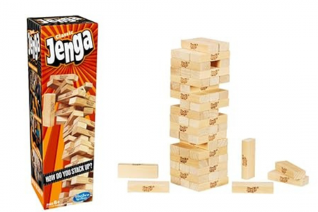 Jenga: A tower of wooden blocks - a strategic stacking game - Babyhub